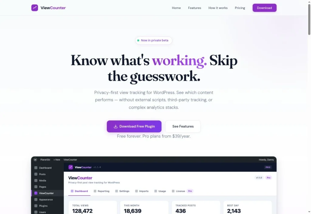 ViewCounter homepage preview